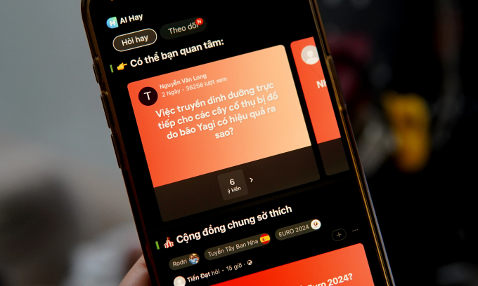Giao diện ứng dụng AI Hay trên điện thoại. Ảnh: Lưu Quý