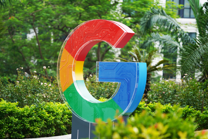 Logo Google tại sự kiện của hãng tại Việt Nam, tháng 7/2024. Ảnh: Lưu Quý