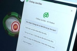 Chatbot AI hỗ trợ người dùng phòng tránh, báo cáo lừa đảo trực tuyến. Ảnh: Trọng Đạt