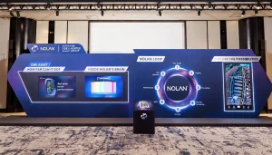 Booth trưng bày thông tin về Nolan tại lễ ra mắt ở TP HCM ngày 1/10. Ảnh: Creativehunts.