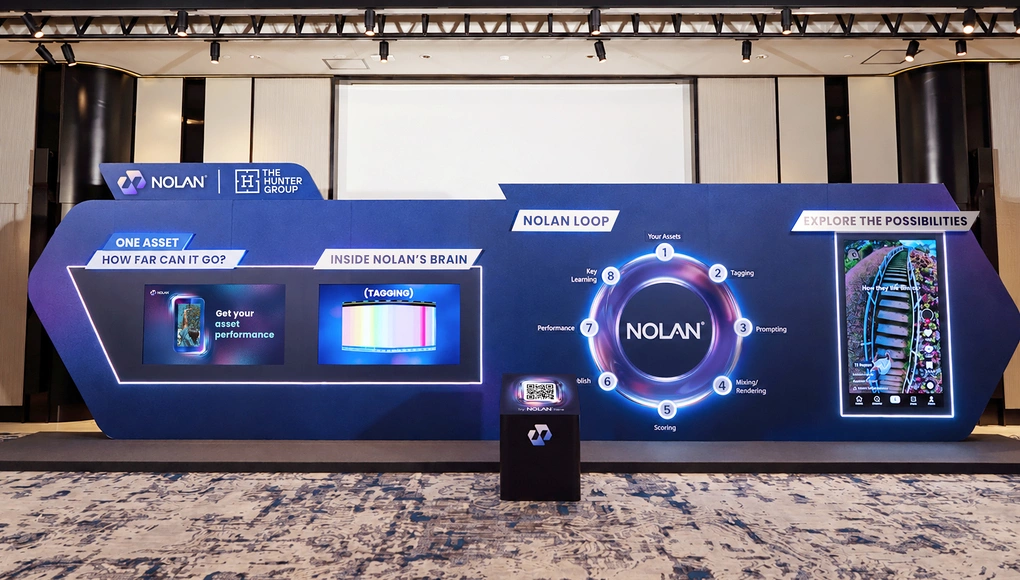 Booth trưng bày thông tin về Nolan tại lễ ra mắt ở TP HCM ngày 1/10. Ảnh: Creativehunts.